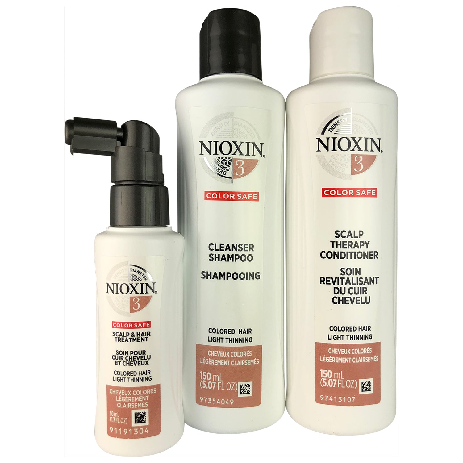 Nioxin System 3 Trial Kit (Cleanser Shampoo, Scalp Therapy Conditioner, Scalp & Hair Treatment)